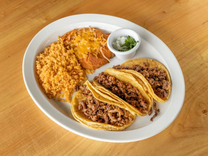 best mexican restaurants Tacos El Cunado - Burton - Taco Trio - FB