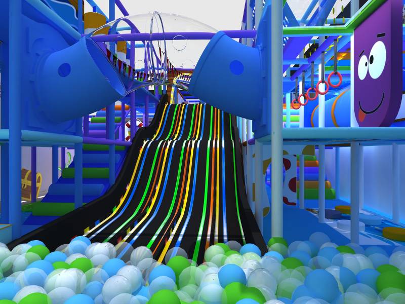 Mermaid Bay Kids Indoor Play Slide Rendering
