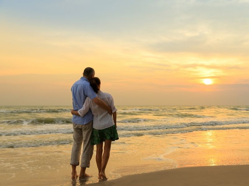 Cheap Date Night Couple On Beach
