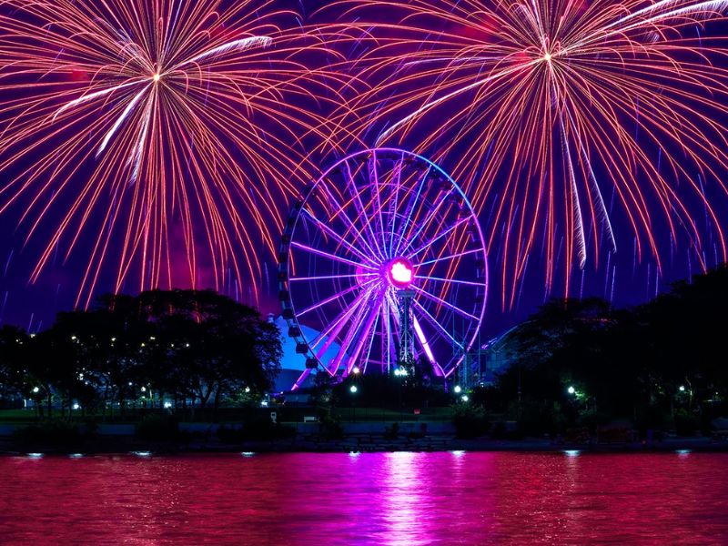 Navy Pier ferris wheel fireworks fb photo by danscott.photography