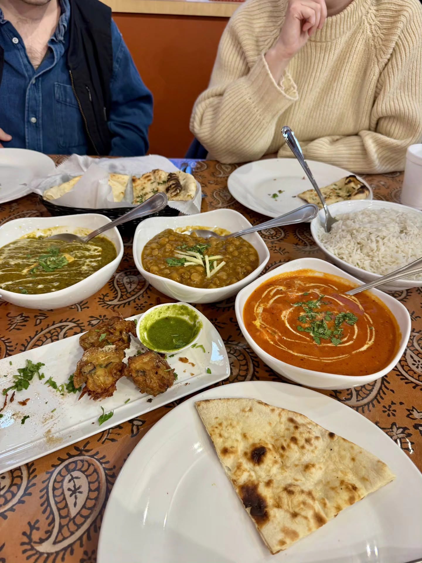 Jyoti's Kitchen meals are family-style plates.