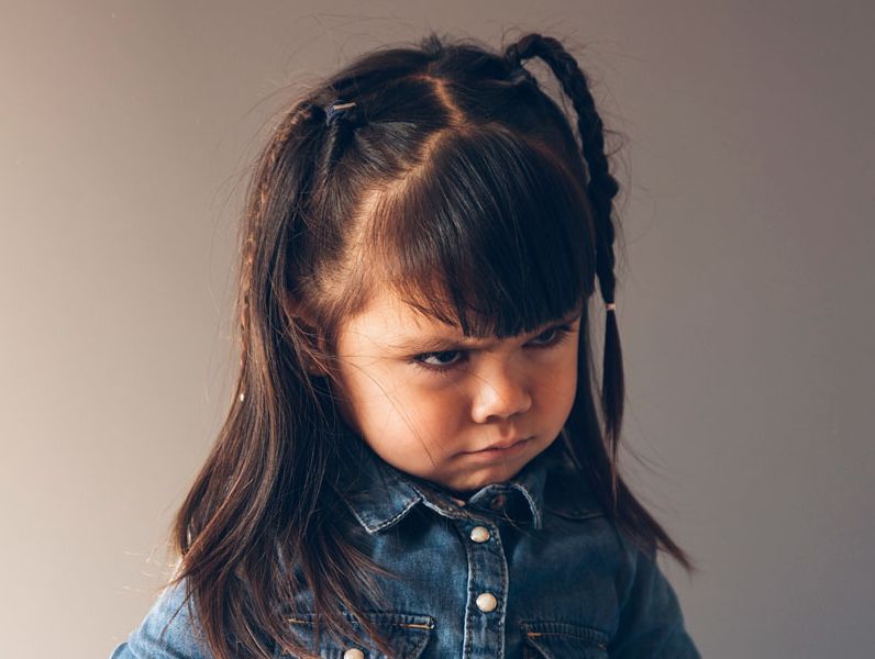 argumentative kids toddler glaring