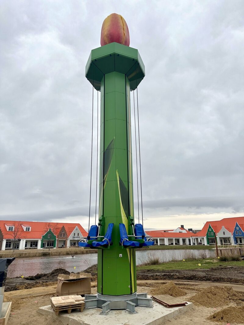 Dutch Village Tulip Tower Ride In Progress