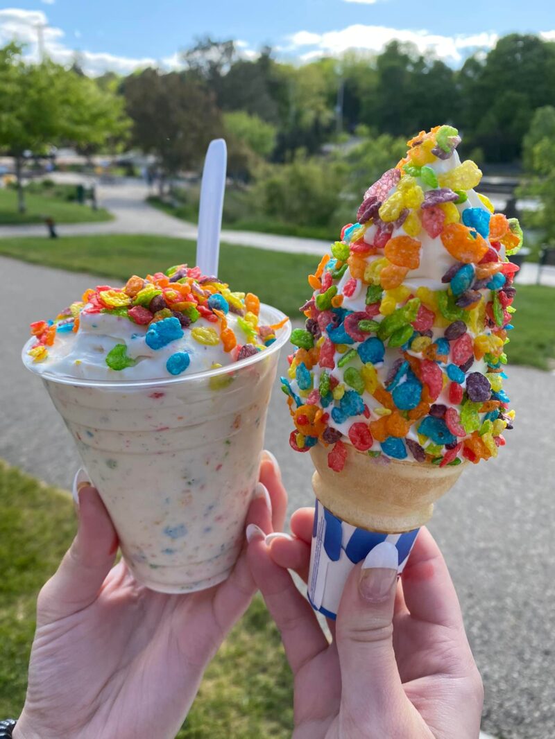 Custard By The Dam Fruity Pebbles Cone And Cup FB