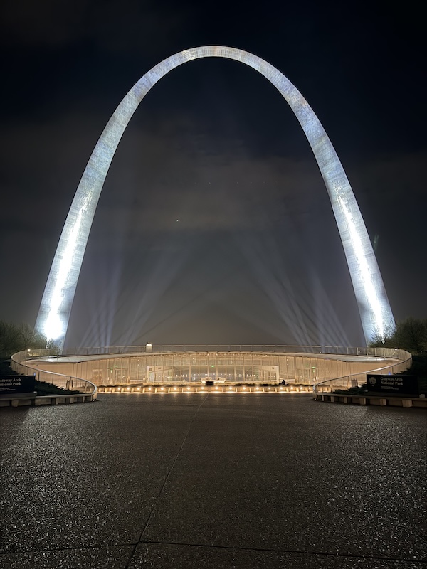 Gateway Arch At Night Tiffany